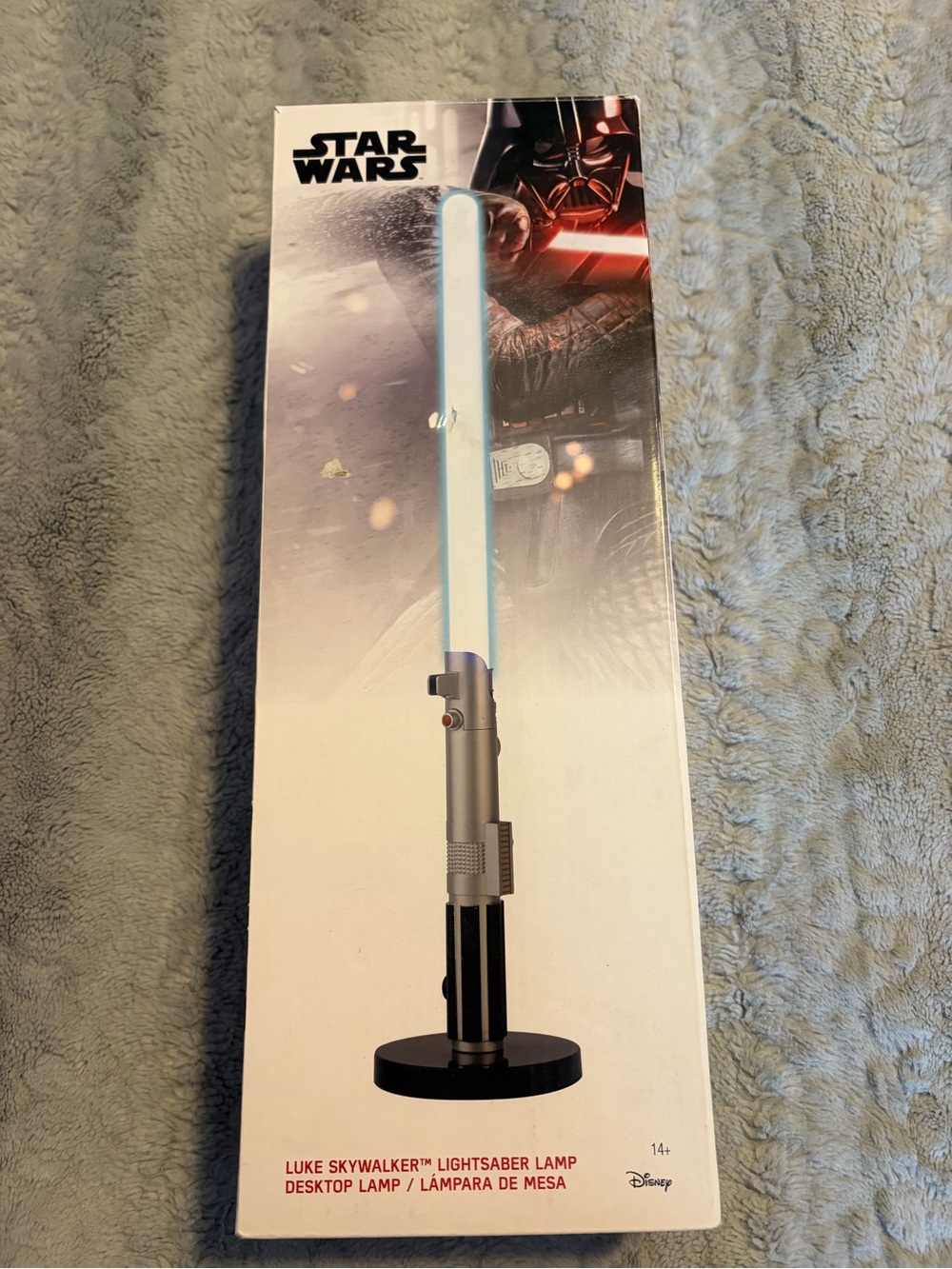 Star Wars Luke Skywalker Lightsaber Desktop Lamp - Light Blue and Black